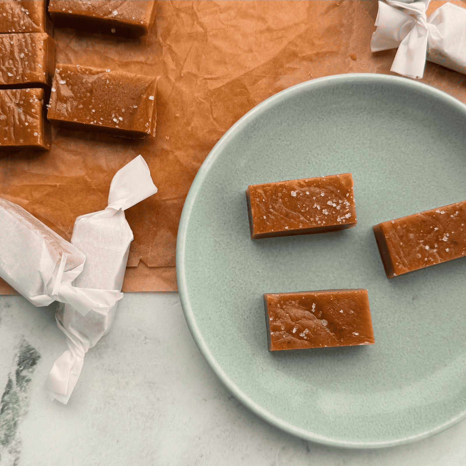Soft & Chewy Salted Caramels